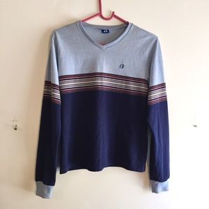 vintage hang ten striped blue top small medium